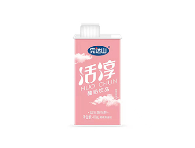 完达山活淳酸奶饮品黄桃燕麦味410ml