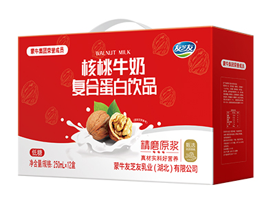 友芝友核桃牛奶复合蛋白饮品250mlx12盒